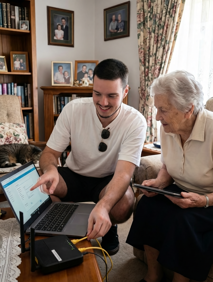 Home WiFi and network setup Nowra — technician configuring router